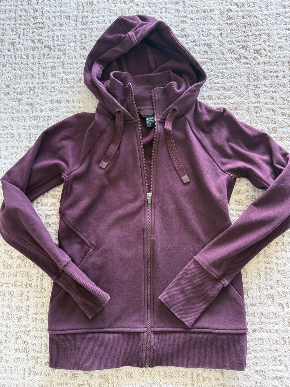 Athleta Plum Full-Zip Hooded Jacket